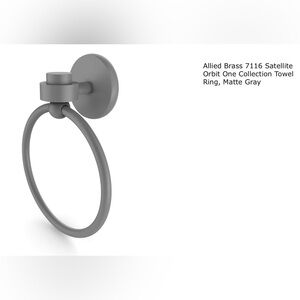 NWOT Gray metal towel ring